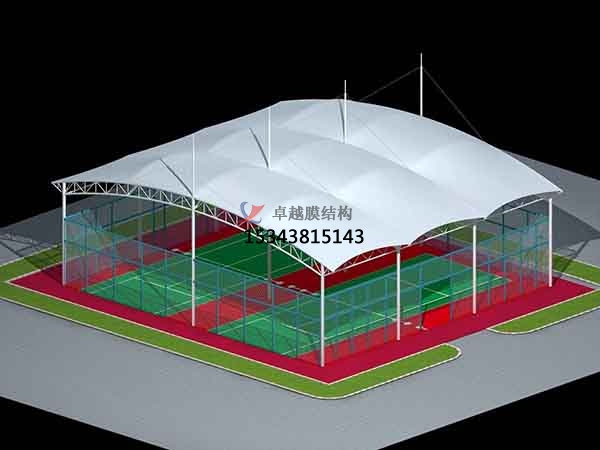 舟山市籃球場膜結構罩棚【設計施工】